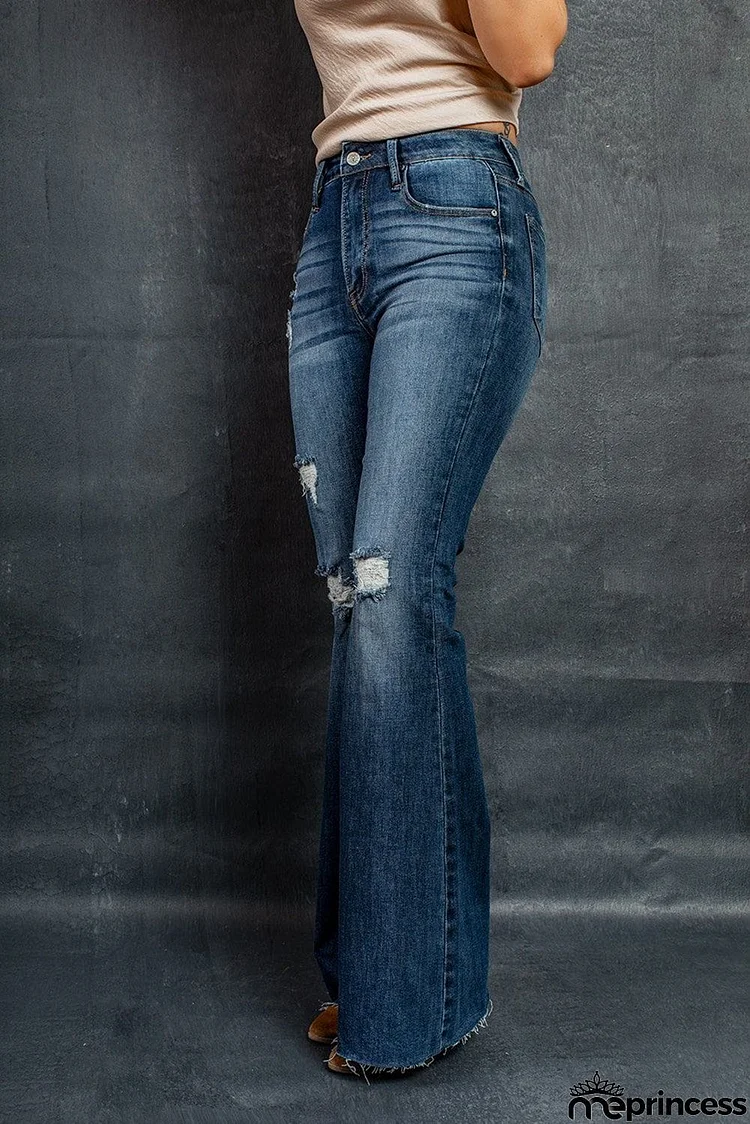 Wash Mid Rise Flare Jeans