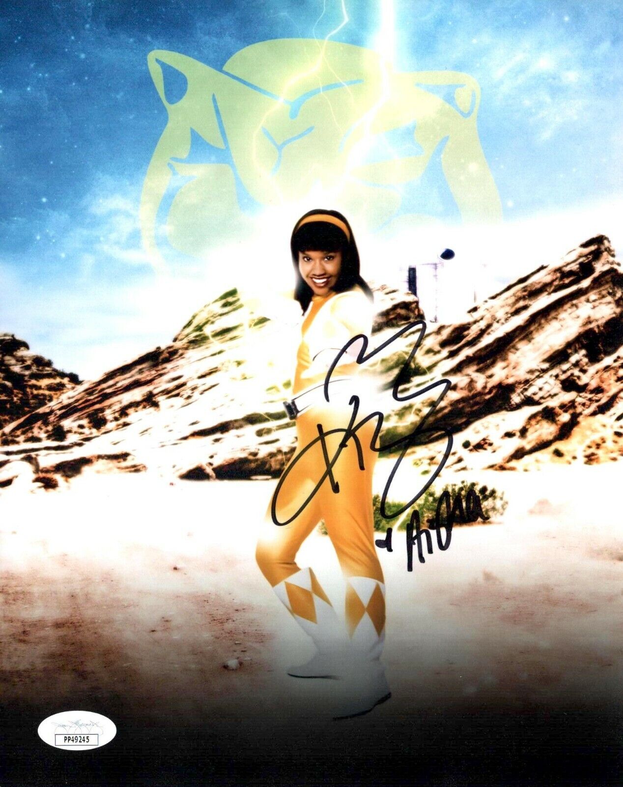 KARAN ASHLEY Signed MIGHTY MORPHIN POWER RANGERS 8x10 Photo Poster painting with JSA COA