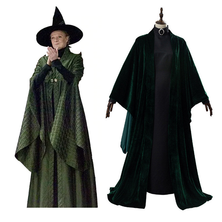 Harry Potter Minerva McGonagall Robe Cosplay Costume