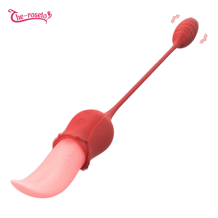 Mia 2-in-1 Upgraded Tongue-licking Rose Toy With Licking Bullet Vibrator