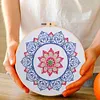 【Limited Stock Sale】Rain Lotus-DIY Embroidery Kit with Pattern Cotton Threads Needles Hoop 30*30cm/11.81*11.81in tapestrymarket