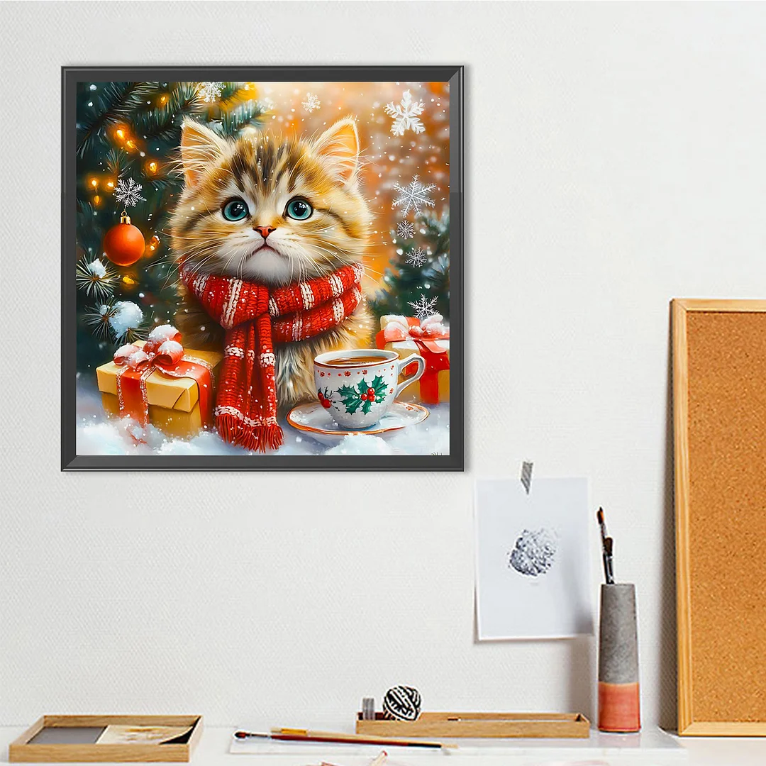 Diamond Painting - Full Round Drill - Cat(Canvas|Canvas|40*40cm)