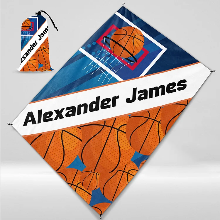 Personalized Basketball Outdoor Beach Mat, Picnic Mat|42