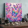 Framed Diamond Painting - Special Shaped - Colorful Butterfly (25x25cm)