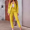 Women's Solid Color Blazer Two Piece