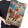 A Girl Riding A Horse - Vintage Metal Signs(8*12Inch) - Cowboy
