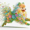 Flower Pomeranian Full Stamped Cross Stitch 11CT 3-Strand 40x40cm tapestrymarket