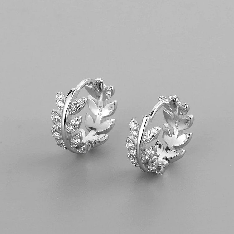 Crystal Sahara Leaf Earrings