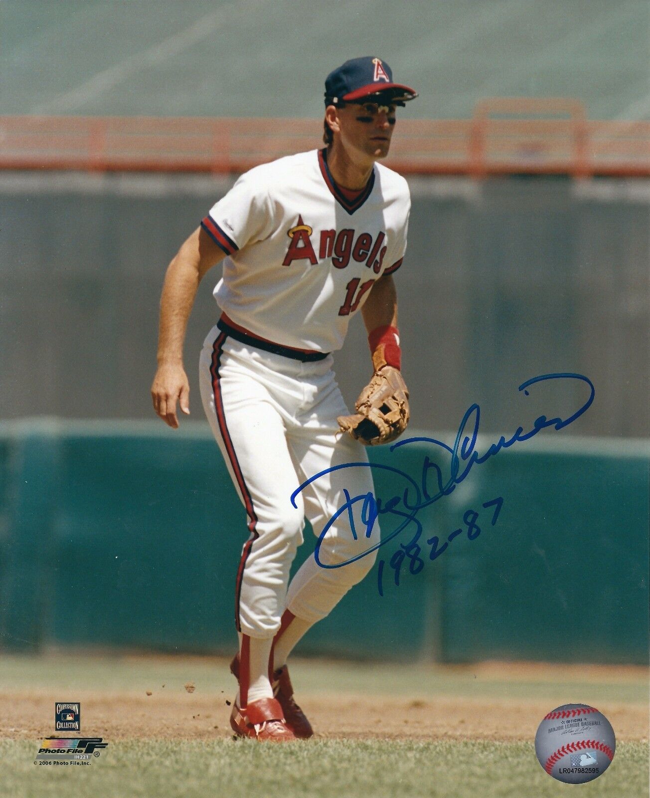 AUTOGRAPHED DOUG DECINCES 8X10 California Angels Photo Poster painting W/COA