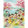 Ancient Girls Picnic-11CT Stamped Cross Stitch 60*75cm(Big Size) tapestrymarket