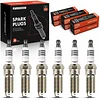 A-Premium Iridium Platinum Spark Plugs (Pack of 6) Compatible with Ford F-150 & Chevrolet Equinox & GMC Terrain & Buick Enclave & Mazda 6 & Cadillac SRX & Lincoln MKZ & more Models