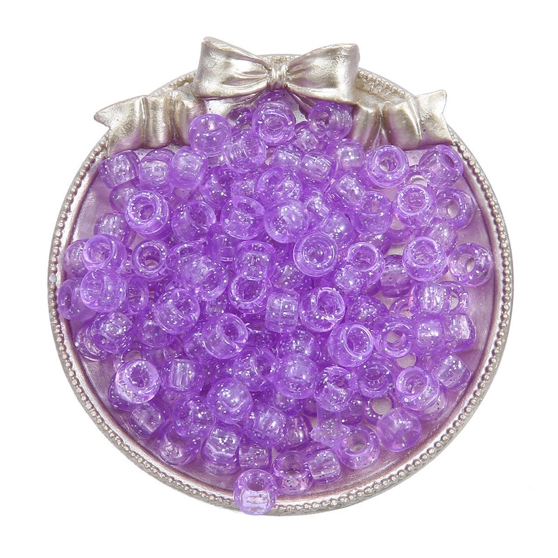 Acrylic Large Hole Barrel Beads 9*6mm Pony Beads Woven Handmade Diy Hand String Jewelry Accessories Beads Loose Beads