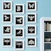 12Pcs DIY Pearl Painting Insect for Home Wall Decor(15x15cm)