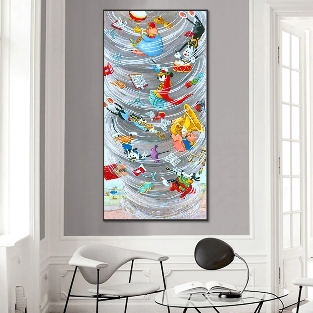 Full Round Diamond Painting 40*80cm - Mickey Mouse Storm