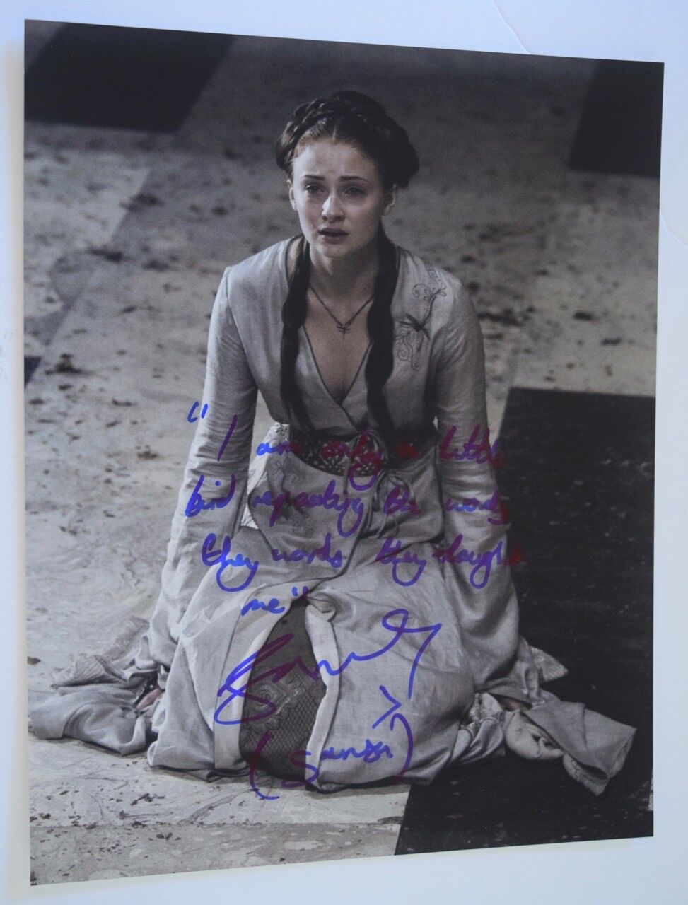 Sophie Turner Signed Autographed 11X14 Photo Poster painting Game of Thrones RARE QUOTE COA VD