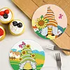 8pcs DIY Diamond Painting Coaster Kit With Holder - Gnome