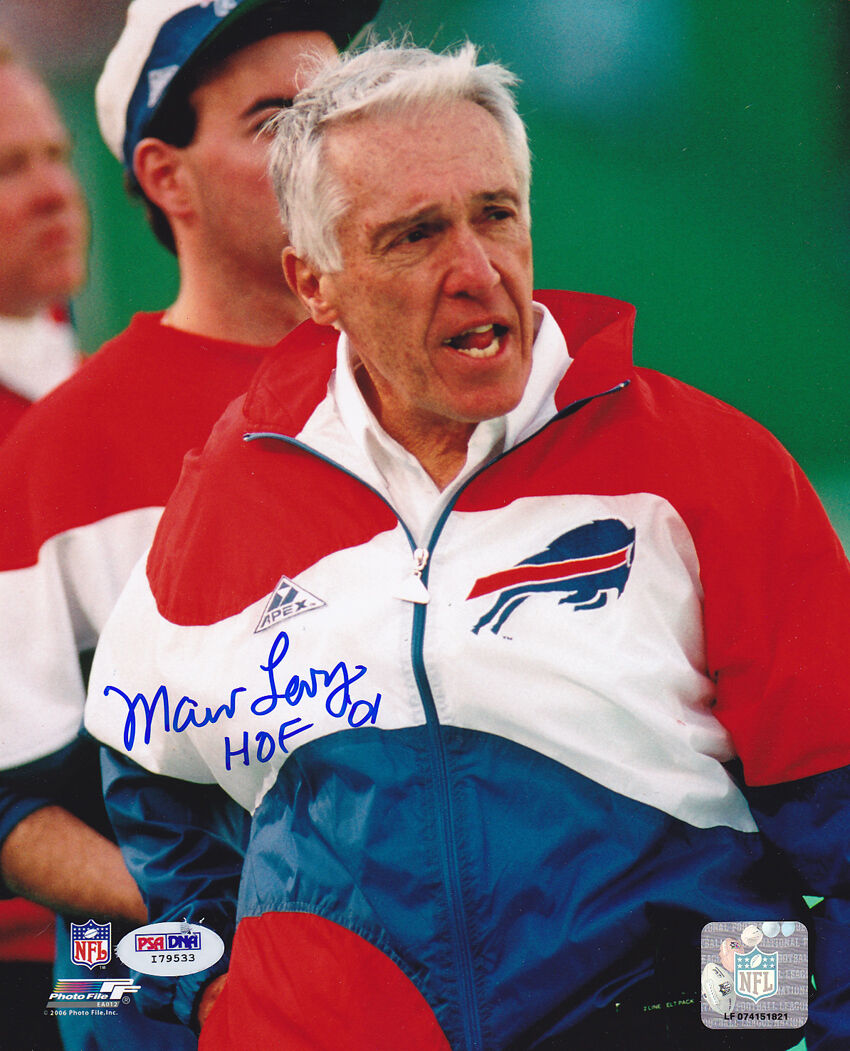 Marv Levy SIGNED 8x10 Photo Poster painting + HOF 01 Buffalo Bills PSA/DNA AUTOGRAPHED