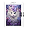 Cat Flower - 11CT Stamped Cross Stitch 40*60cm