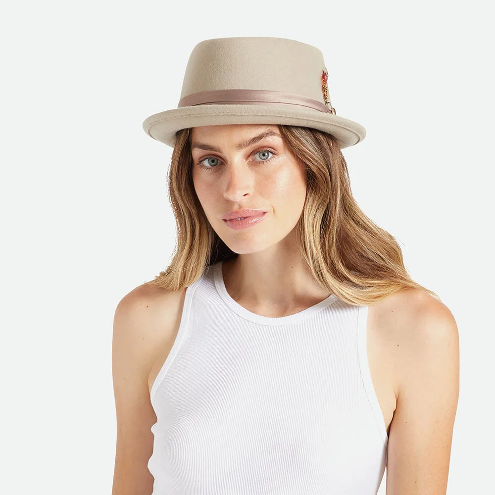 Brixton Hats Stout Wool Felt Pork Pie Hat - Beige