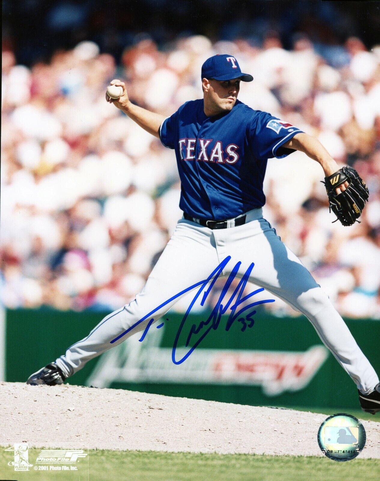 Tim Crabtree Autographed 8x10 Texas Rangers #3