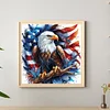 Amerikanische Flagge Adler - runder Bohrer Diamantmalerei - 30*30cm