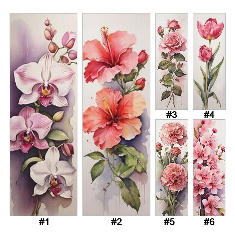 11CT Stamped Double-Sided Peach Blossom Crossstitch Bookmark