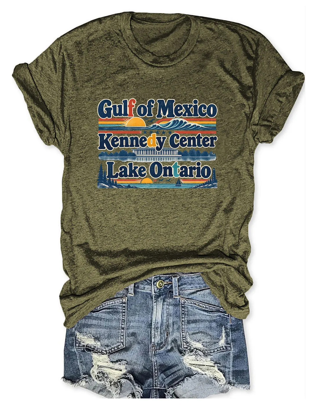 Gulf Of Mexico Kennedy Center Lake Ontario T-shirt