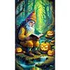 uk.everydayedeals (Limited Stock)Diamond Painting - Full Round - Pumpkin Lamp and Grandp(40*70cm)