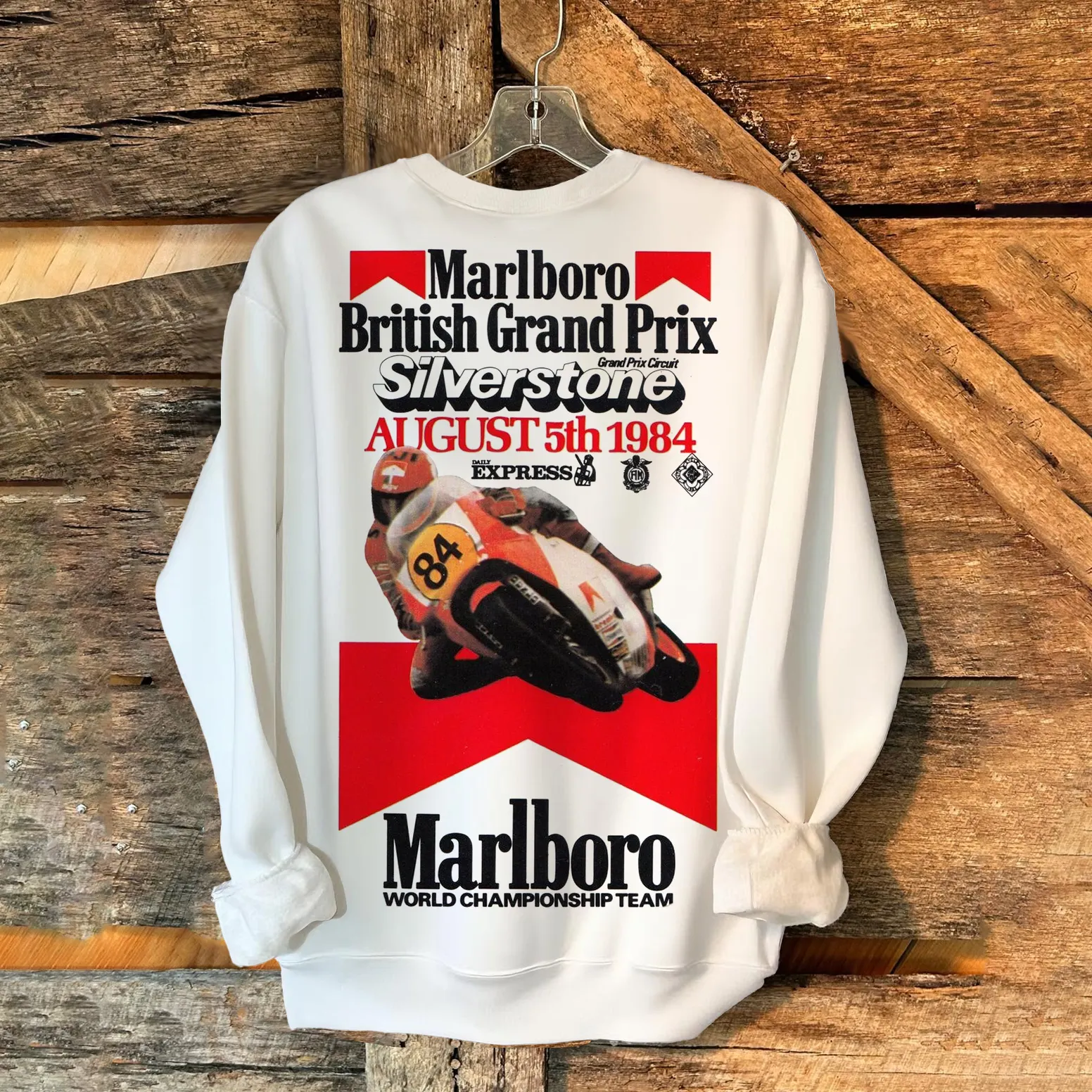 Vintage Motorcycle Racing Graphic Sweatshirt