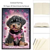 (US Local)Puppy Special Shaped A5 5D DIY Diamond Art Painting Notebook Kit for Friends