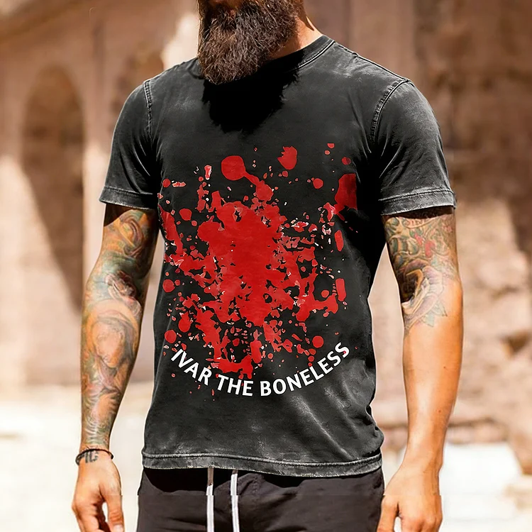 Men's Ivar The Boneless Viking King Washed T Shirt