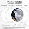 (18.5cm)DIY Acrylic Jigsaw Puzzle Window Hanging with Hanging Chain DIY Stained Glass Decoration Round Window Puzzle Decor for DIY Craft Project (Colorful Horse)