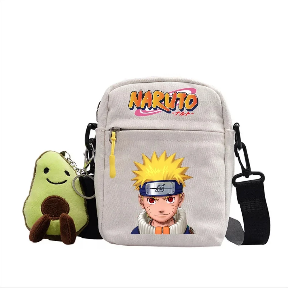 Buzzdaisy Naruto Uzumaki Sasuke Canvas Shoulder Bag Children Casual Messenger Sling Bags Kids Gifts