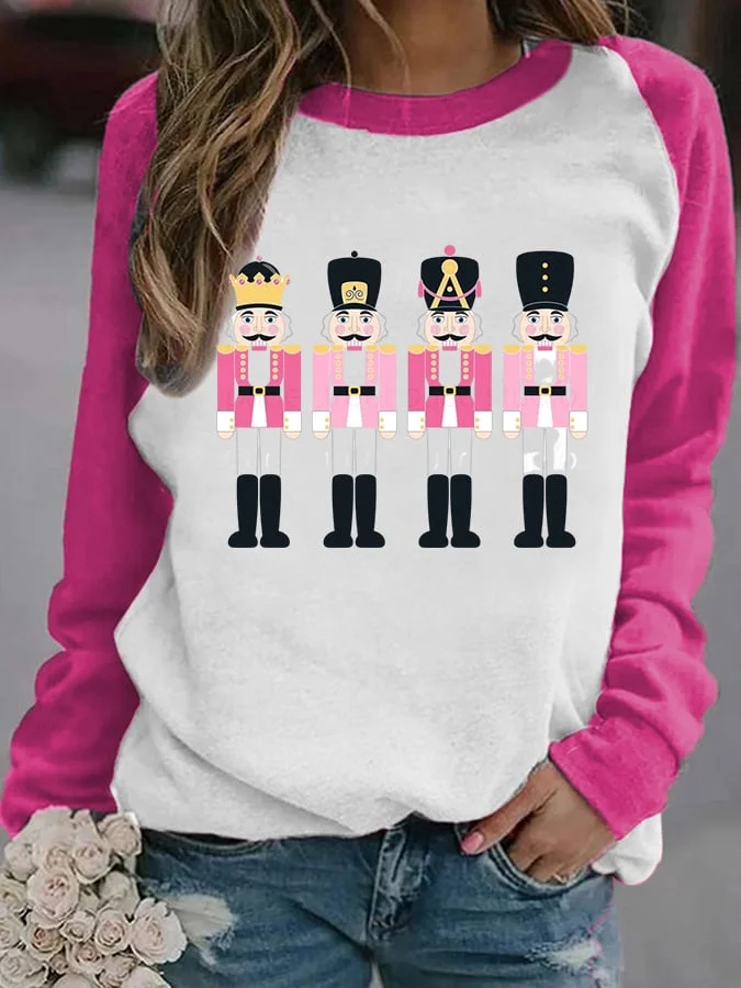 Nutcracker Print Long Sleeve Sweatshirt