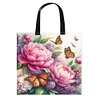 Peony Butterfly-11CT DIY Stamped Cross Stitch Shopping Bag 40*40cm/15.75*15.75in