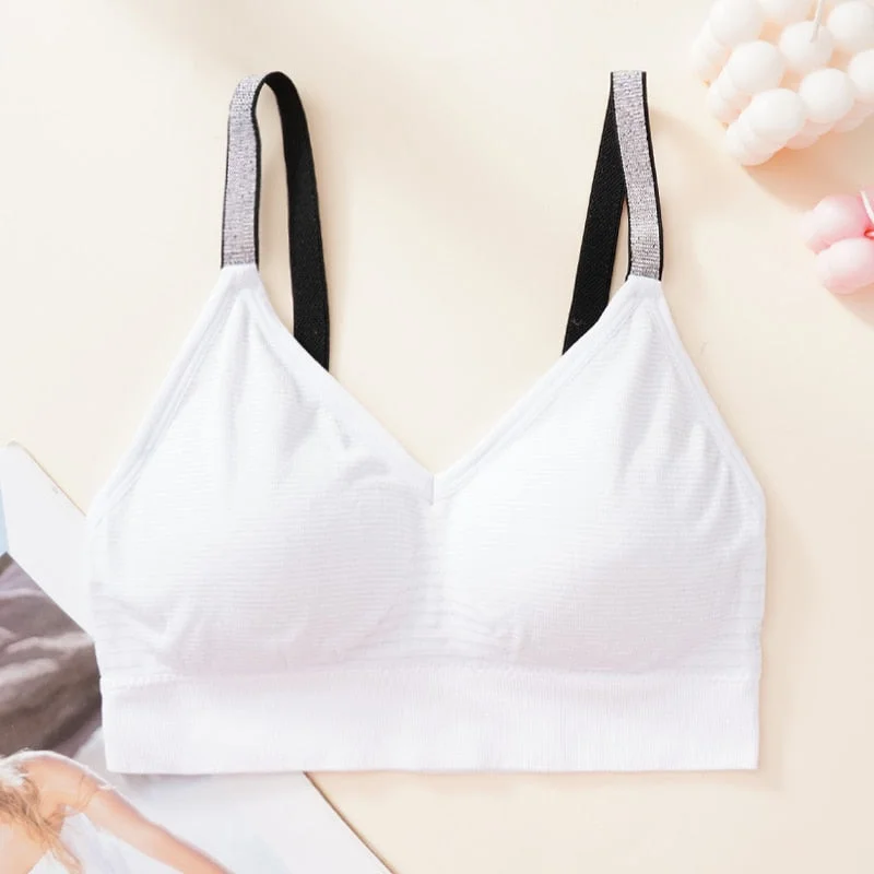 Fashion Camis Bright Silk Push Up Sexy Bralette Women's Camis Padded Tanks Clothing for Women Crop Tops Short Vest