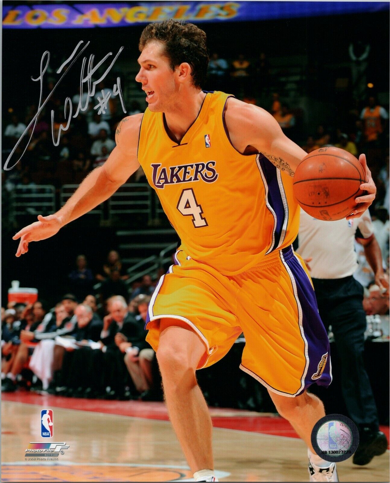 ~~ LUKE WALTON Authentic Hand-Signed Los Angeles Lakers