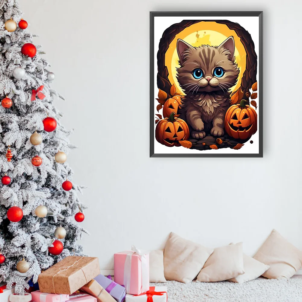 Full Round Diamond Painting 30*40cm - Cat