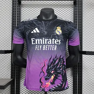 2024/2025 Player Version Real Madrid Special Edition Black and Purple Football Shirt 1:1 Thai Quality