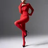 Bodystocking Long Sleeve Full Body Bodysuit Includes Five Finger Glove Body Stockings Velvet 120D Jumpsuit