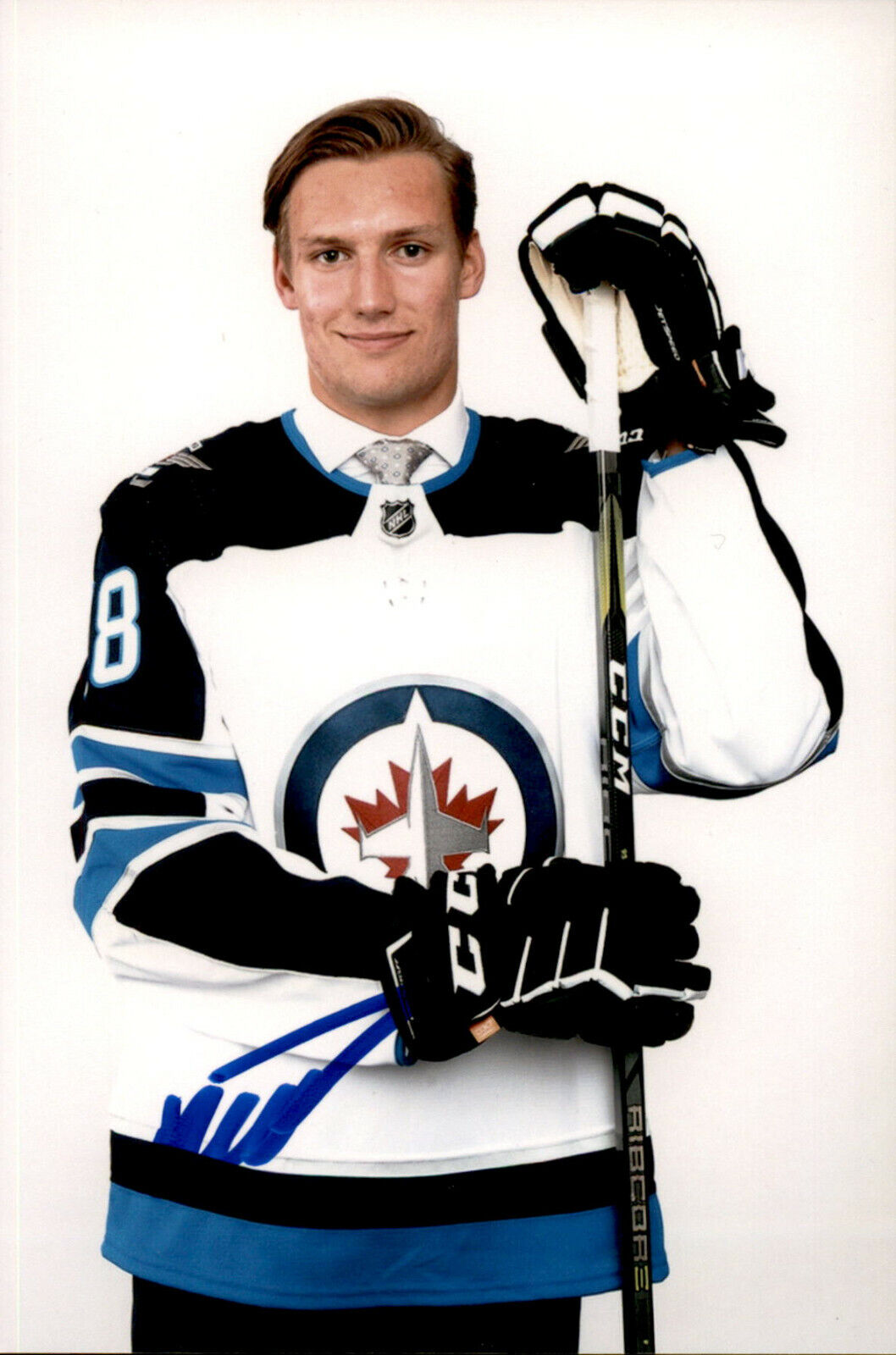 David Gustafsson SIGNED 4x6 Photo Poster painting TEAM SWEDEN / WINNIPEG JETS