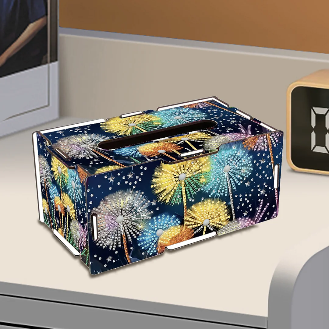 Dandelion DIY Diamond Art Paper Towel Holder for Home and Office Decoration