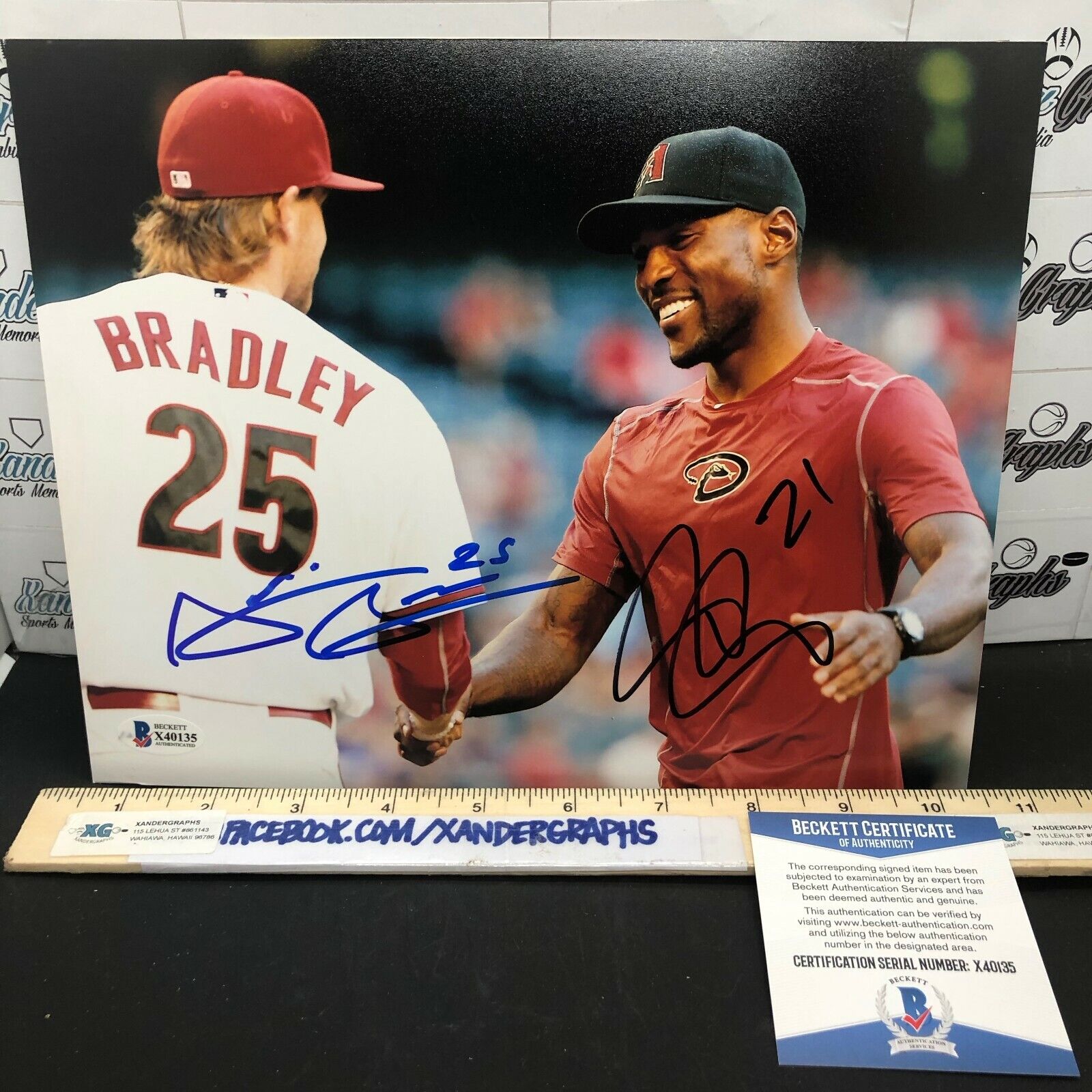 PATRICK PETERSON ARCHIE BRADLEY DUAL AUTOGRAPHED 8X10 Photo Poster paintingGRAPH-BECKETT BAS COA