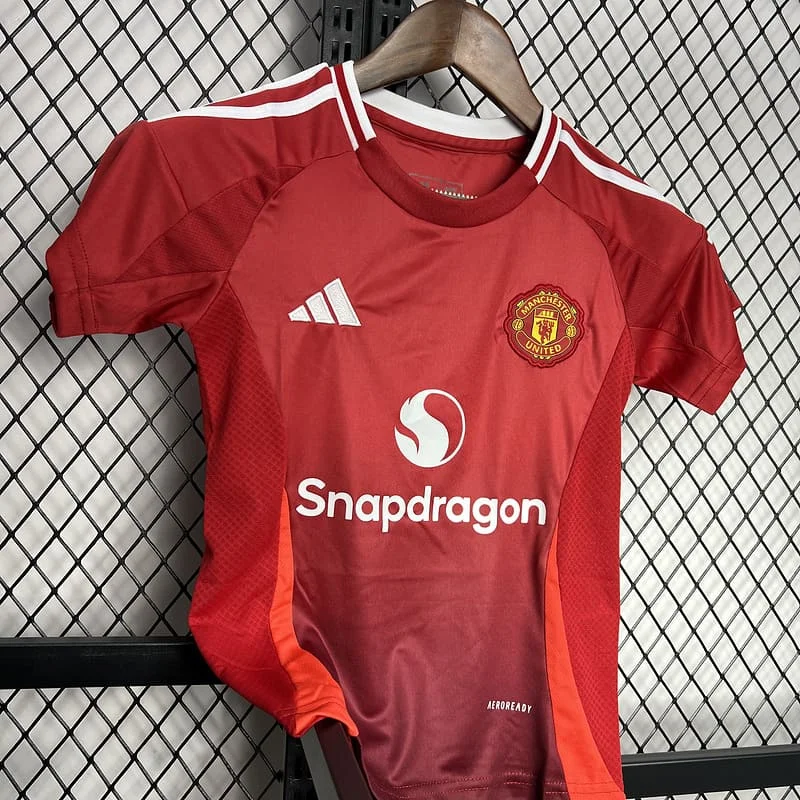 2024/2025 Kids Size Manchester United Home Football Shirt 1:1 Thai Quality