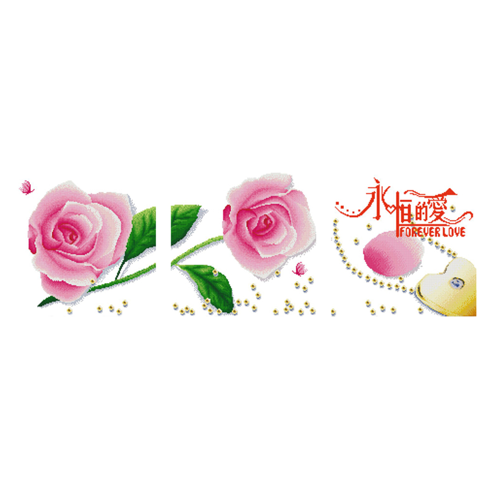 

Flowers - 14CT Stamped Cross Stitch - 94*34CM (Big Size), 501 Original