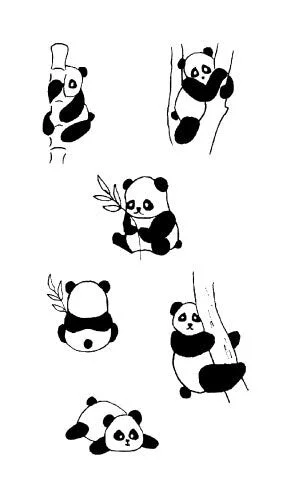 Tattoo Sticker Art Black White Drawing Little Element Small Triangle wave flower mountain Water Transfer Temporary Fake tatoo