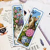 Floral Cat DIY 14CT 2 Strand Stamped Cross Stitch Bookmark Set 24x41cm