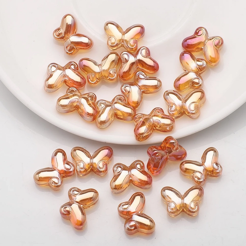 20 PCS/Package 10x14mm Glass Butterfly Beads