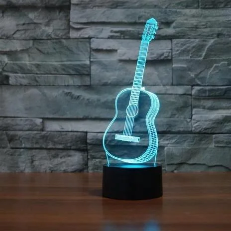 GUITAR 3D ILLUSION LAMP