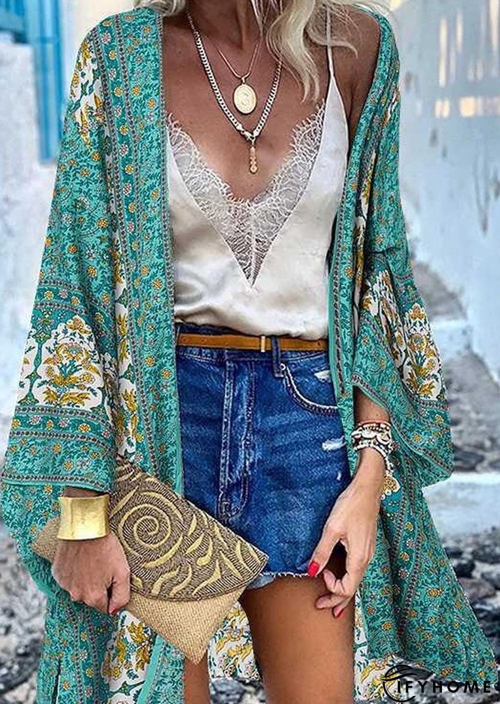 Naked Pink Cotton-Blend 3/4 Sleeve Coat | IFYHOME